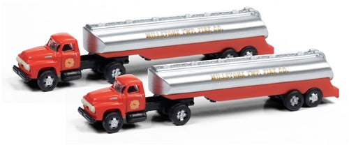 Classic Metal Works 1954 Ford w-Tanker Trailer (Millstone Township Fire Dept) (2-Pack) 1:160 N Scale