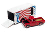 Johnny Lightning 1955 Chevy Cameo (Red) w/Enclosed Car Trailer 1:64 Diecast