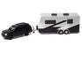 Johnny Lightning 2005 Cadillac Escalade (Matte Black) w/Camper Trailer 1:64 Diecast