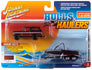 Johnny Lightning 1979 International Scout II (Tahitian Red, Dk Red & Black) w/Malibu Boat and Trailer 1:64 Diecast