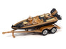 Johnny Lightning 1980 Chevrolet Monte Carlo w/Bass Boat (Light Camel Poly) 1:64 Diecast