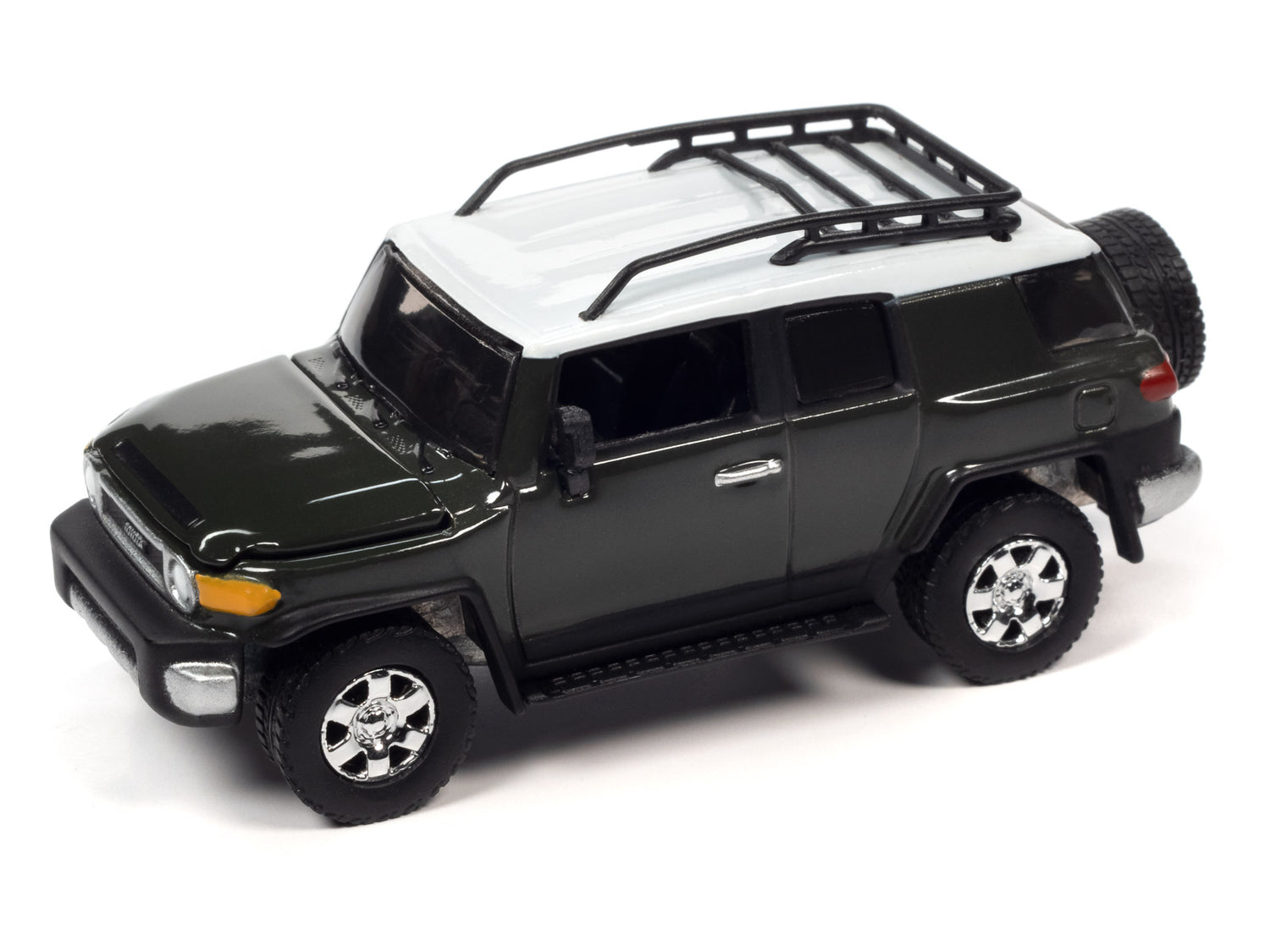 Johnny Lightning 2010 Toyota FJ Cruiser w/Camping Trailer (Dark Green) 1:64 Diecast