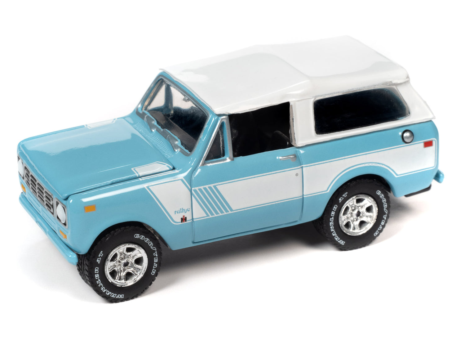 Johnny Lightning 1979 International Scout II w/Malibu Boat and Trailer 1:64 Diecast