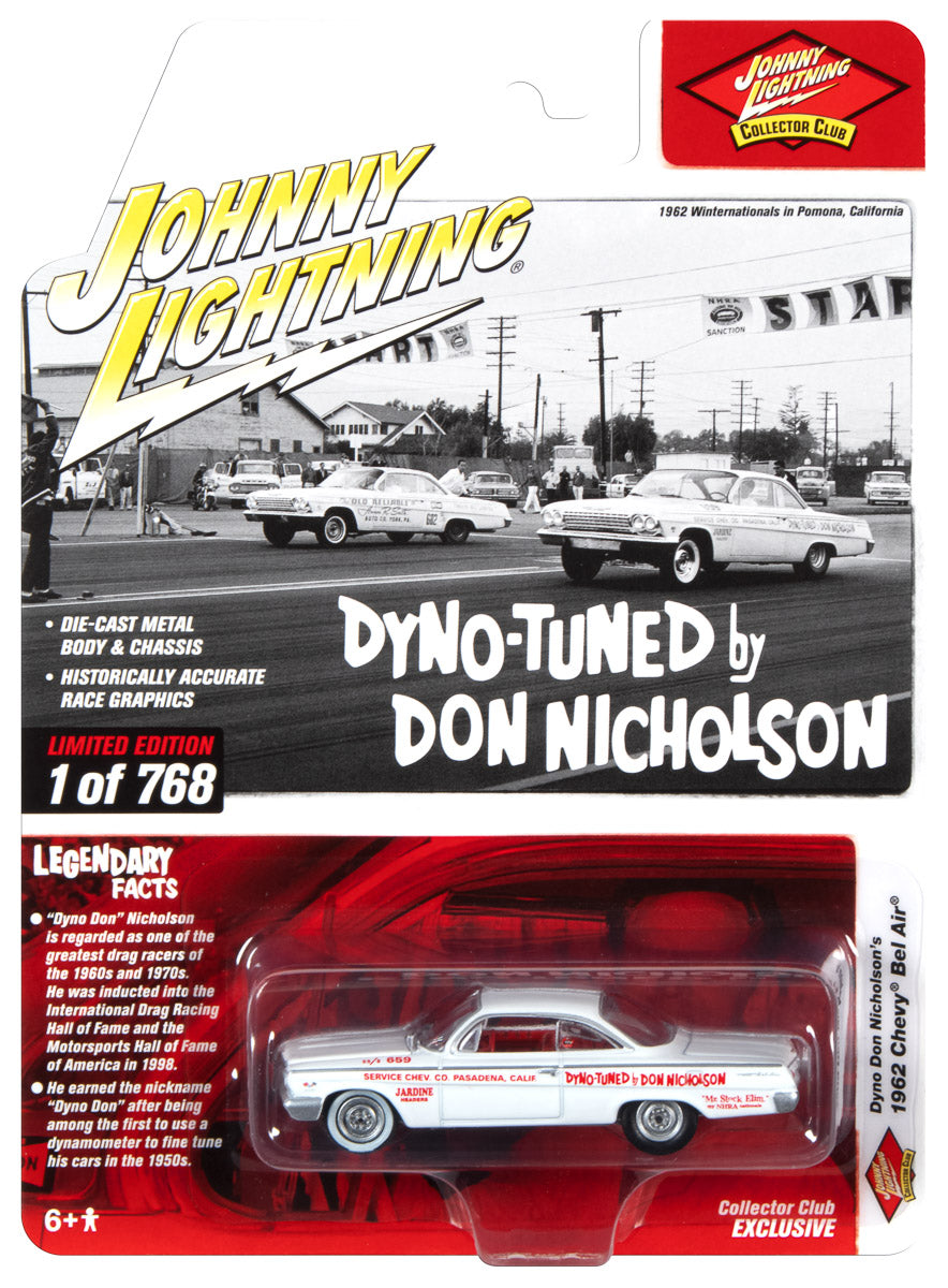 Johnny Lightning 1962 Chevy Bel Air "Dyno Don Nicholson" (JL Collector Club Exclusive) 1:64 Scale Diecast