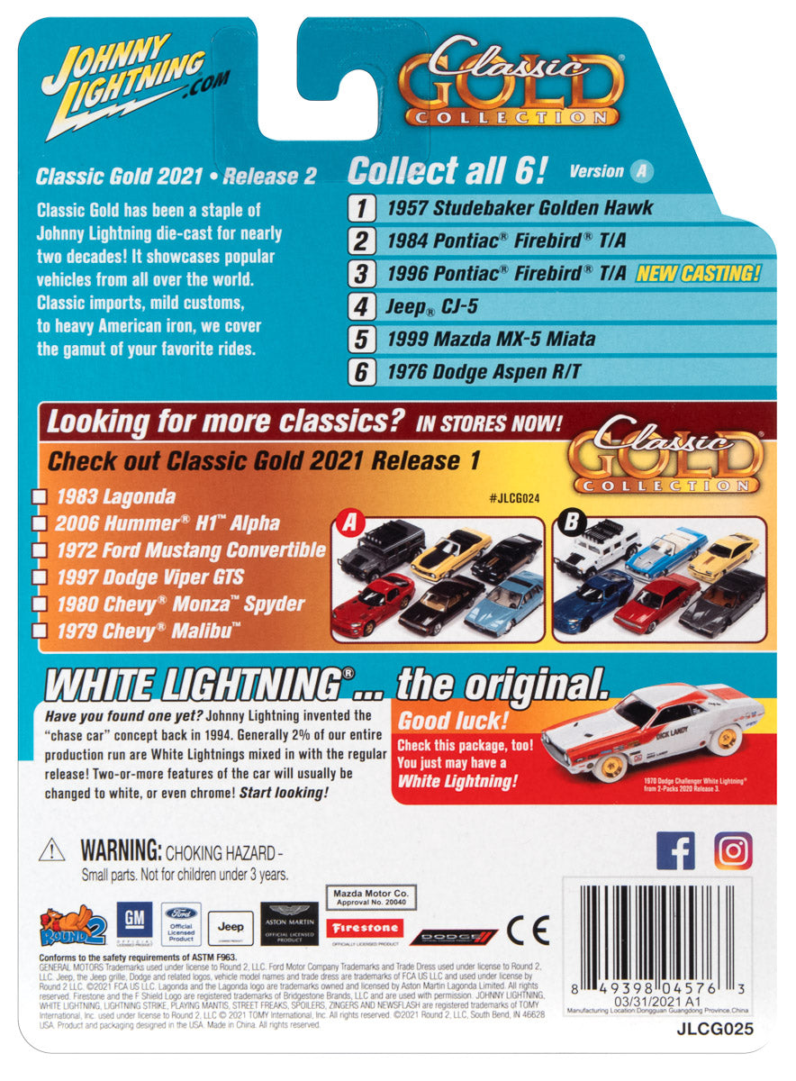 Johnny Lightning Classic Gold 2021 Release 2 Set A (6-Car Set) 1:64 Diecast