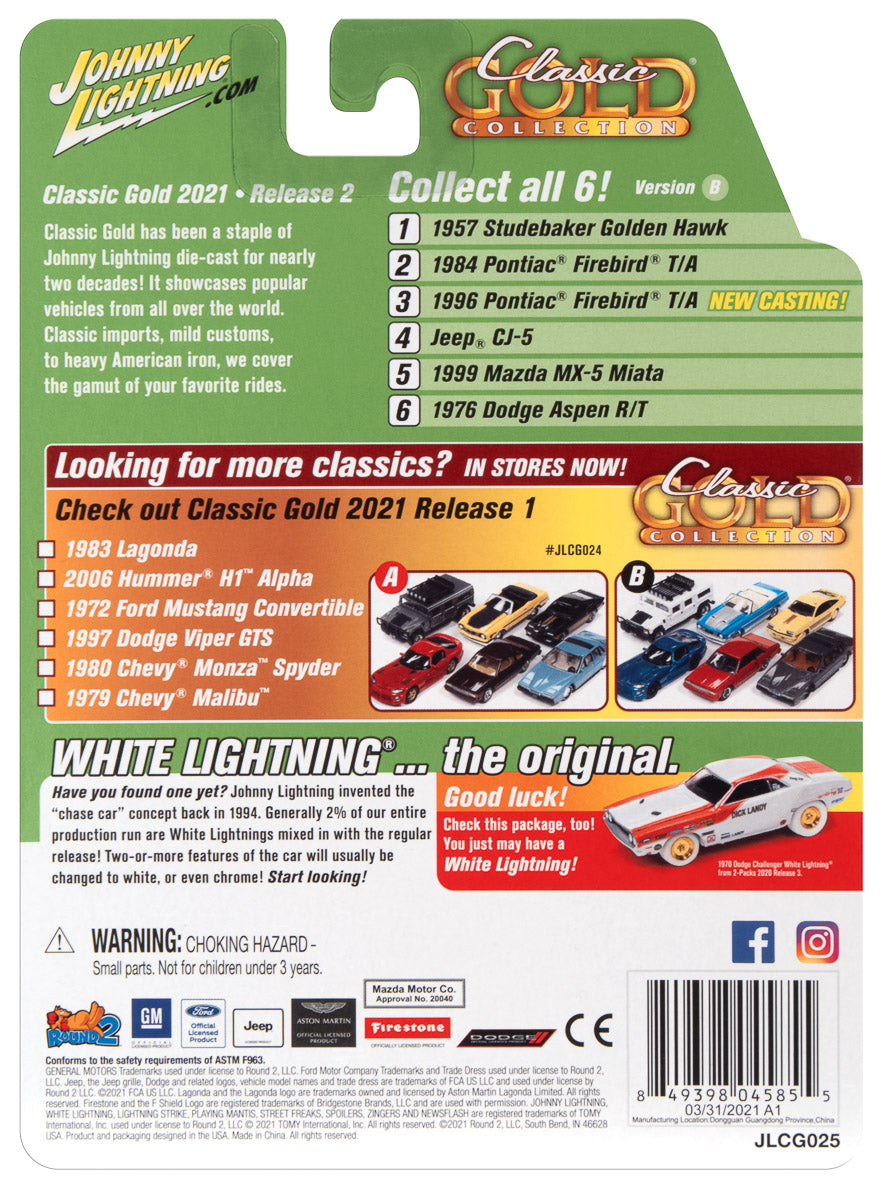 Johnny Lightning Classic Gold 2021 Release 2 Set B (6-Car Set) 1:64 Diecast