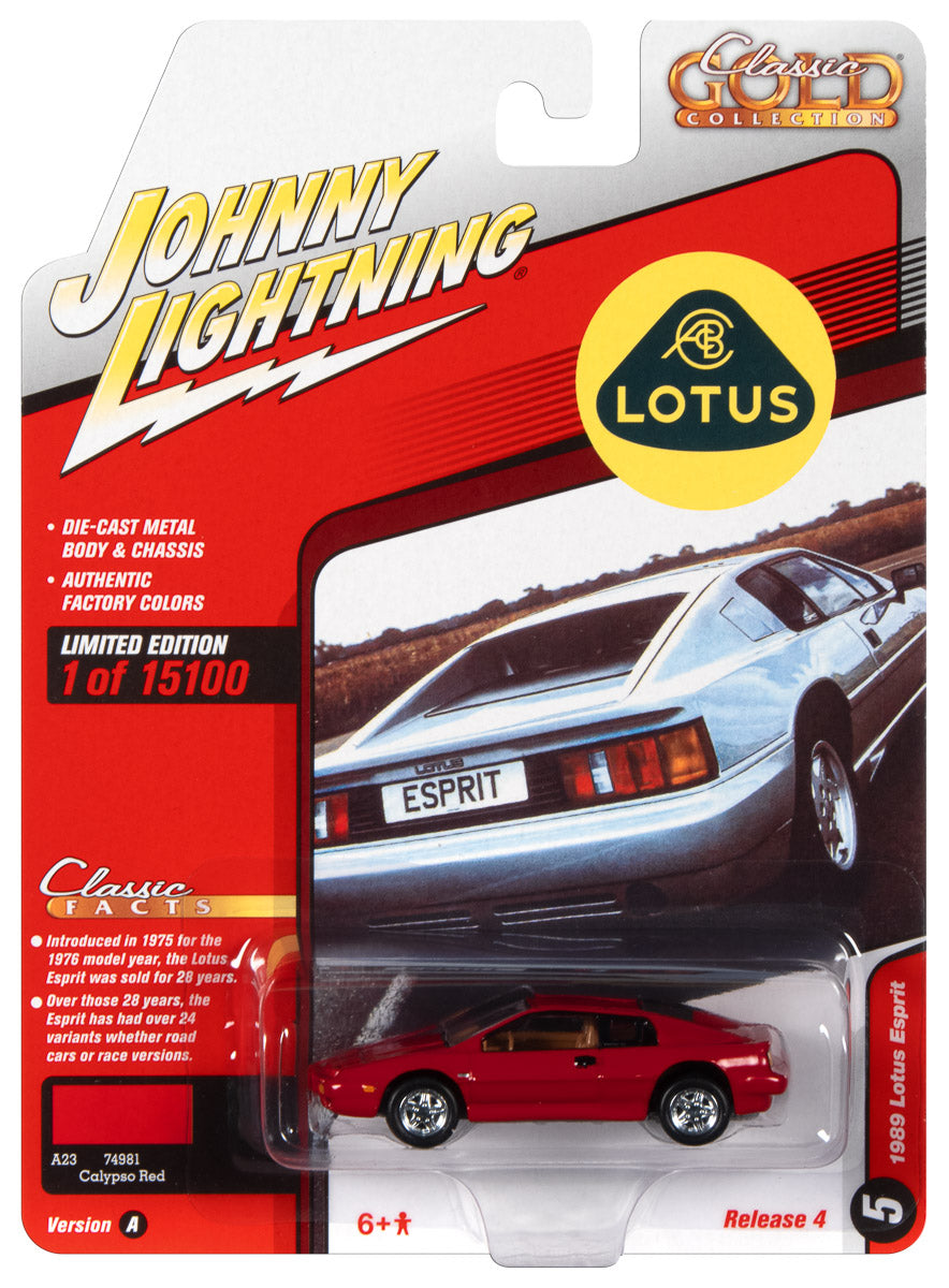 Johnny Lightning Classic Gold 1989 Lotus Esprit (Calypso Red) 1:64 Scale Diecast