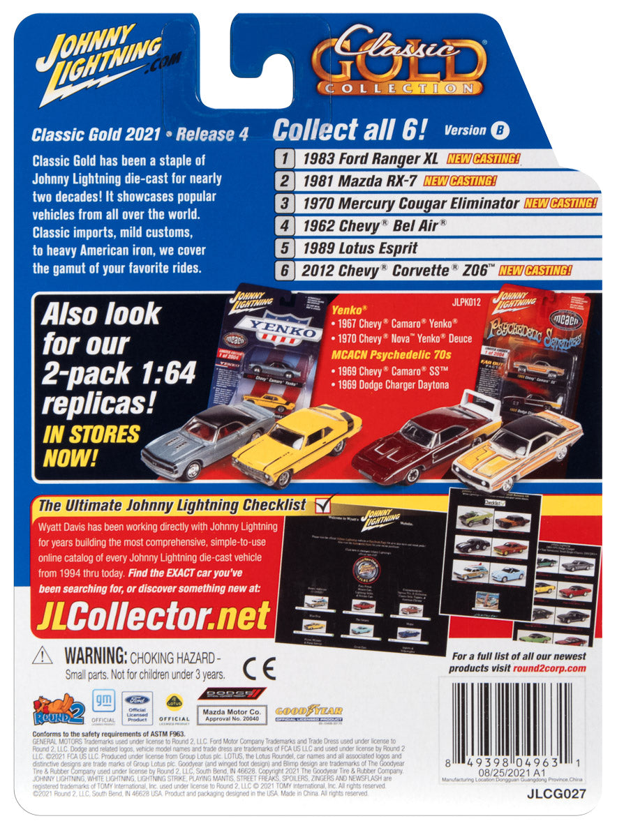 Johnny Lightning Classic Gold 1989 Lotus Esprit (Pacific Blue Pearl) 1:64 Scale Diecast