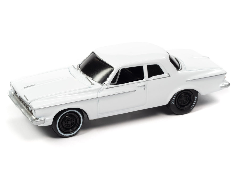 Johnny Lightning Classic Gold 1962 Plymouth Savoy Max Wedge (Alpine White) 1:64 Scale Diecast