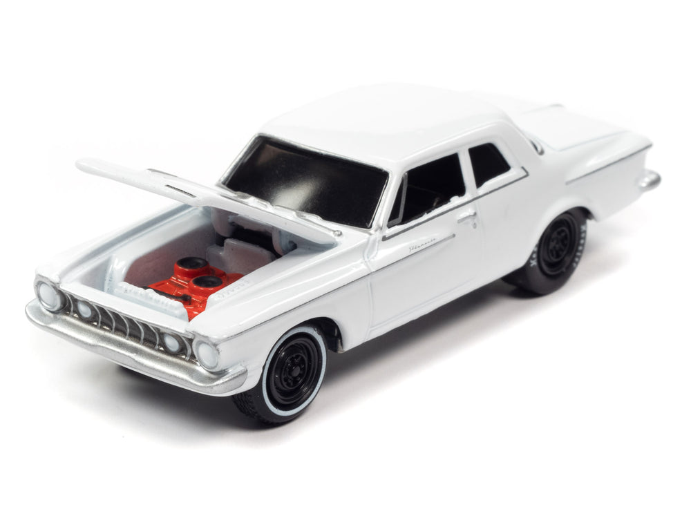 Johnny Lightning Classic Gold 1962 Plymouth Savoy Max Wedge (Alpine White) 1:64 Scale Diecast