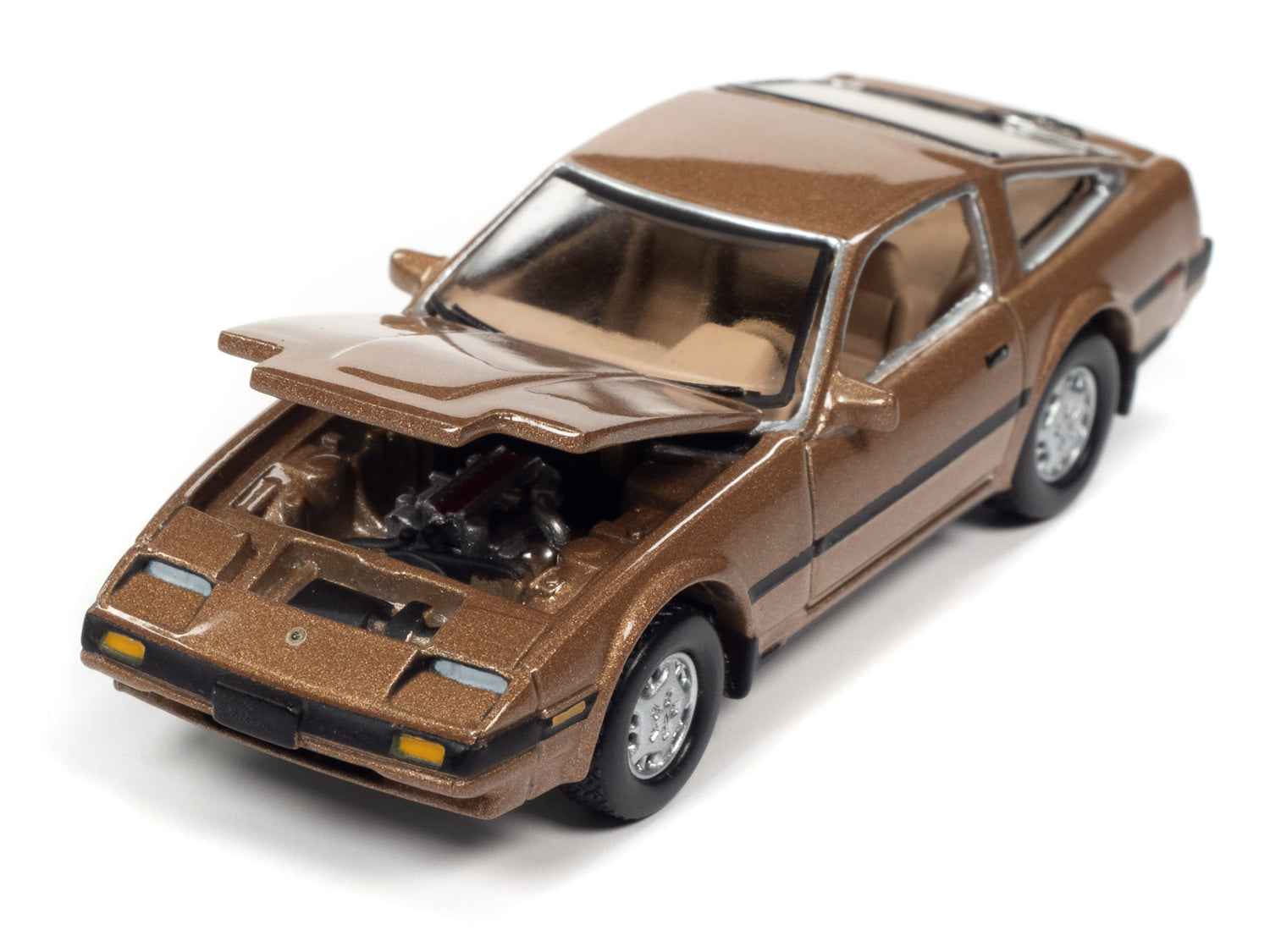 Nissan 300ZX in classic gold collection Version A with an open hood
