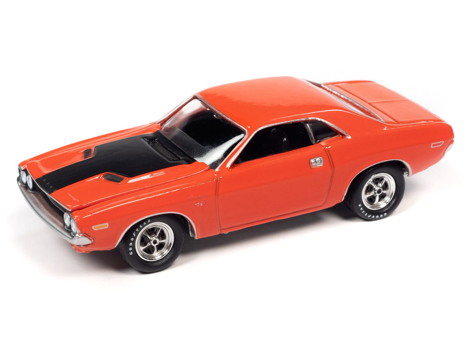 Johnny Lightning 1970 Dodge Challenger R/T (Hemi Orange) with Collector Tin 1:64 Diecast