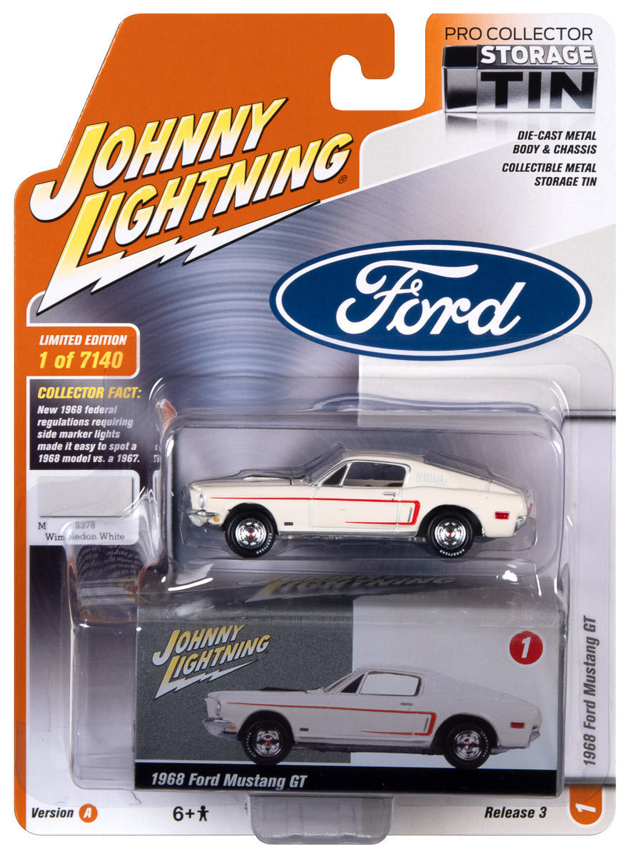 Johnny Lightning 1968 Ford Mustang GT 428 Cobra Jet Wimbledon