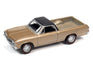 Johnny Lightning 1967 Chevrolet El Camino (Granada Gold w/Flat Black Roof) with Collector Tin 1:64 Diecast