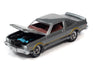 Johnny Lightning Muscle Cars 1976 Plymouth Road Runner (Silver Cloud Poly w/Black & Orange Side Stripes) 1:64 Scale Diecast