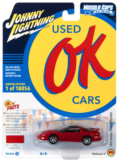 Johnny Lightning Muscle Cars 1997 Pontiac Firebird WS-6 T/A (Red) 1:64 Scale Diecast