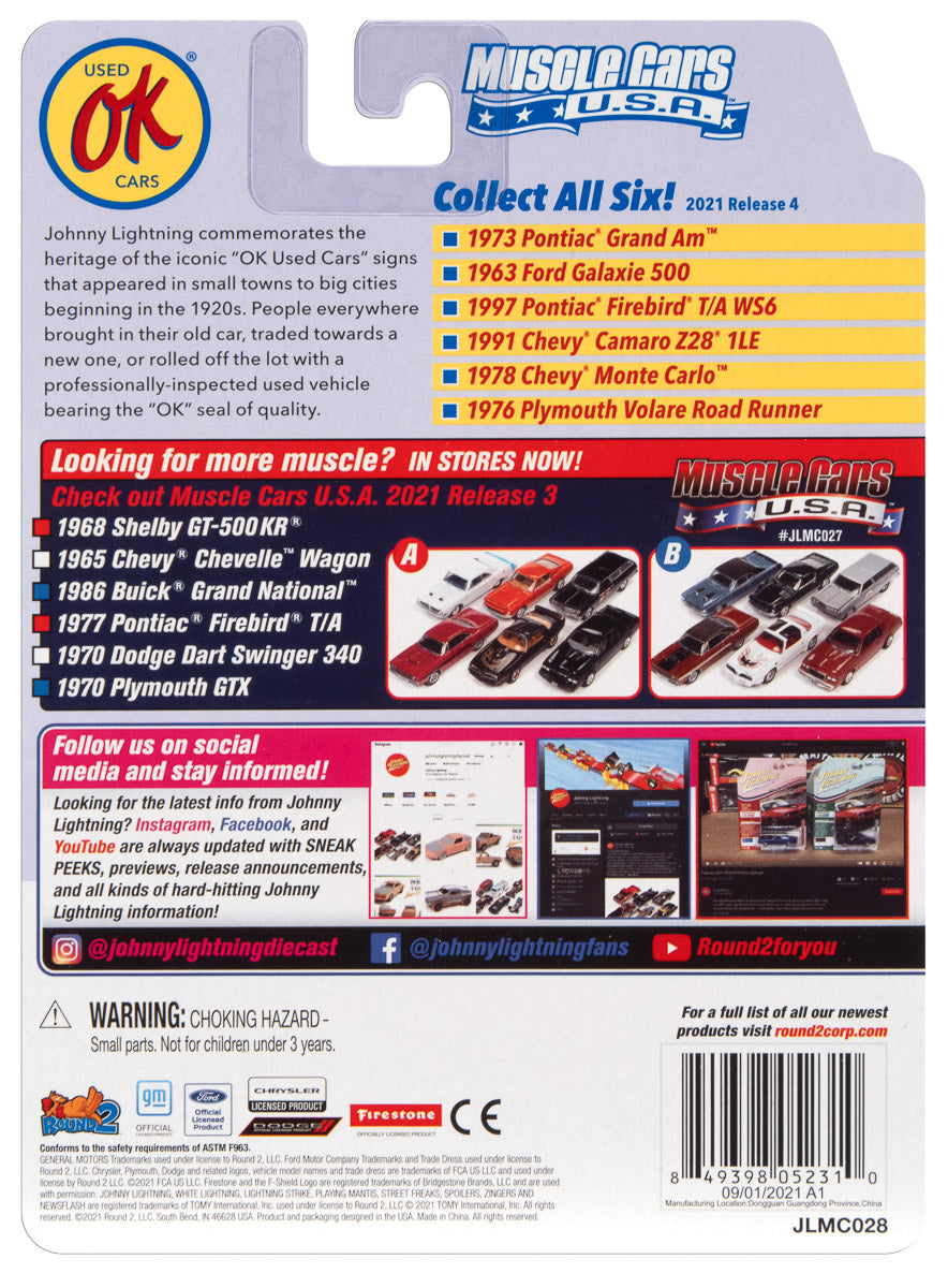 Johnny Lightning Muscle Cars USA 2021 Release 4 Set B (6-Car Sealed Case) 1:64 Diecast