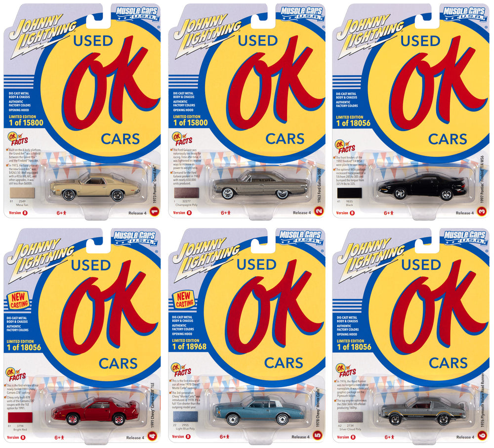 Johnny Lightning Muscle Cars USA 2021 Release 4 Set B (6-Car Sealed Case) 1:64 Diecast