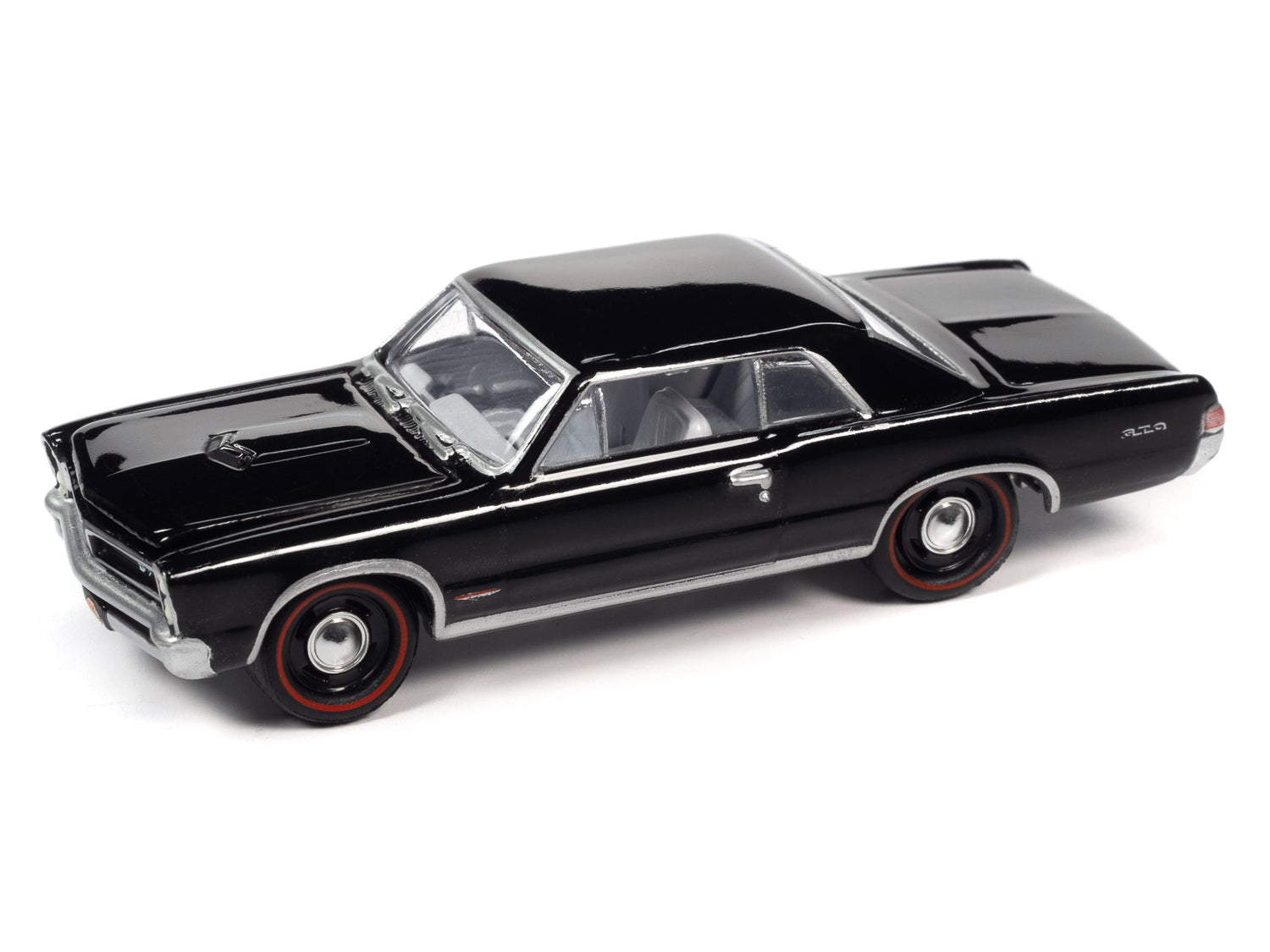 Johnny Lightning Muscle Cars 1965 Pontiac GTO (MCACN) (Gloss Black) 1:64 Scale Diecast
