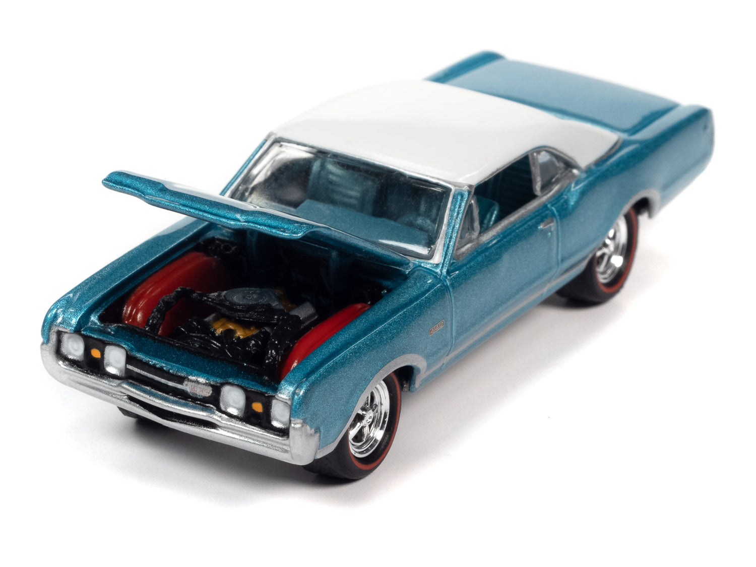 Johnny Lightning Muscle Cars 1967 Oldsmobile 442 (MCACN) (Aquamarine Poly) 1:64 Scale Diecast