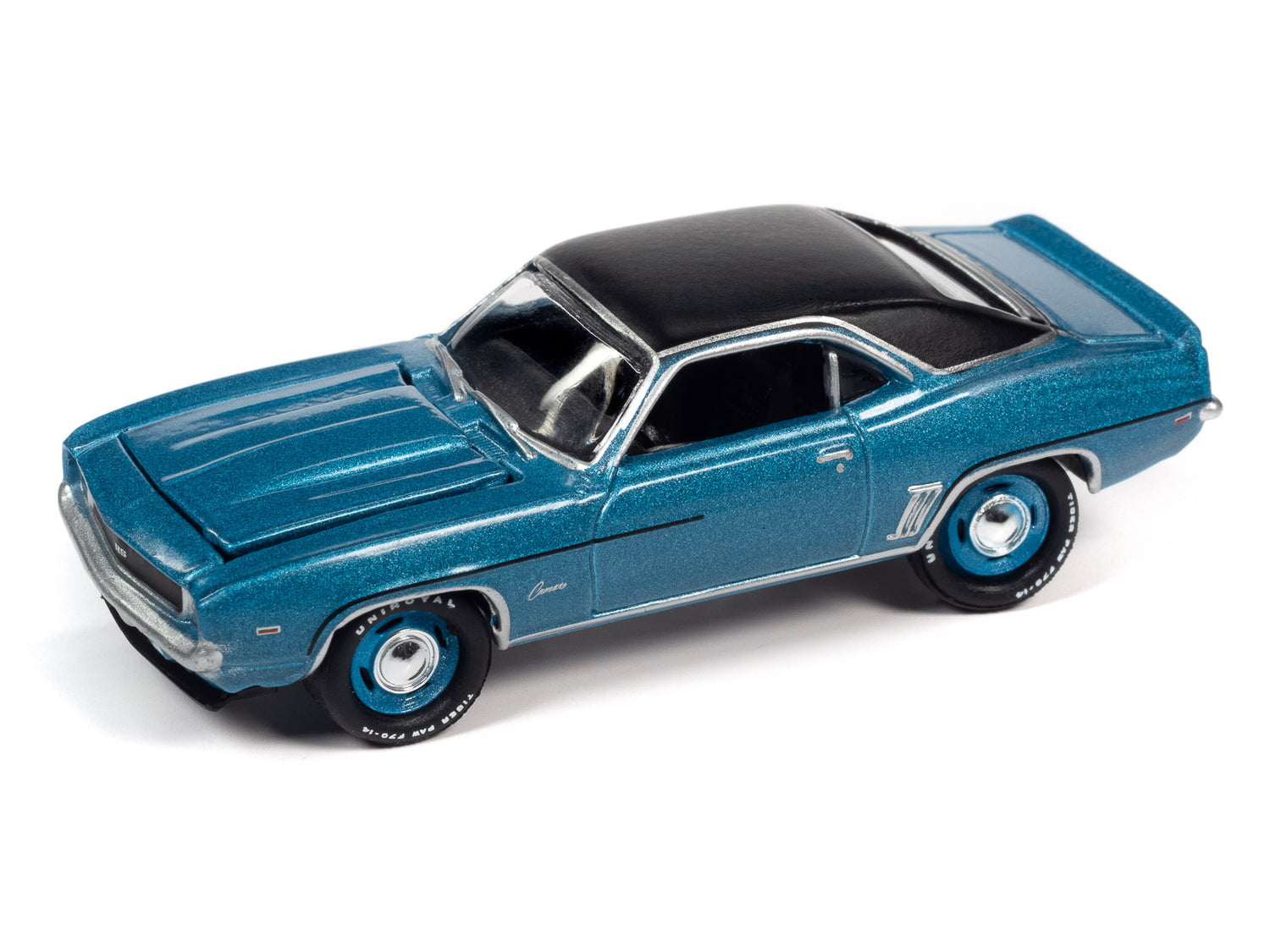 Johnny Lightning Muscle Cars 1969 Chevrolet COPO RS Camaro (MCACN) (Azure Turquoise w/Flat Black Roof) 1:64 Scale Diecast