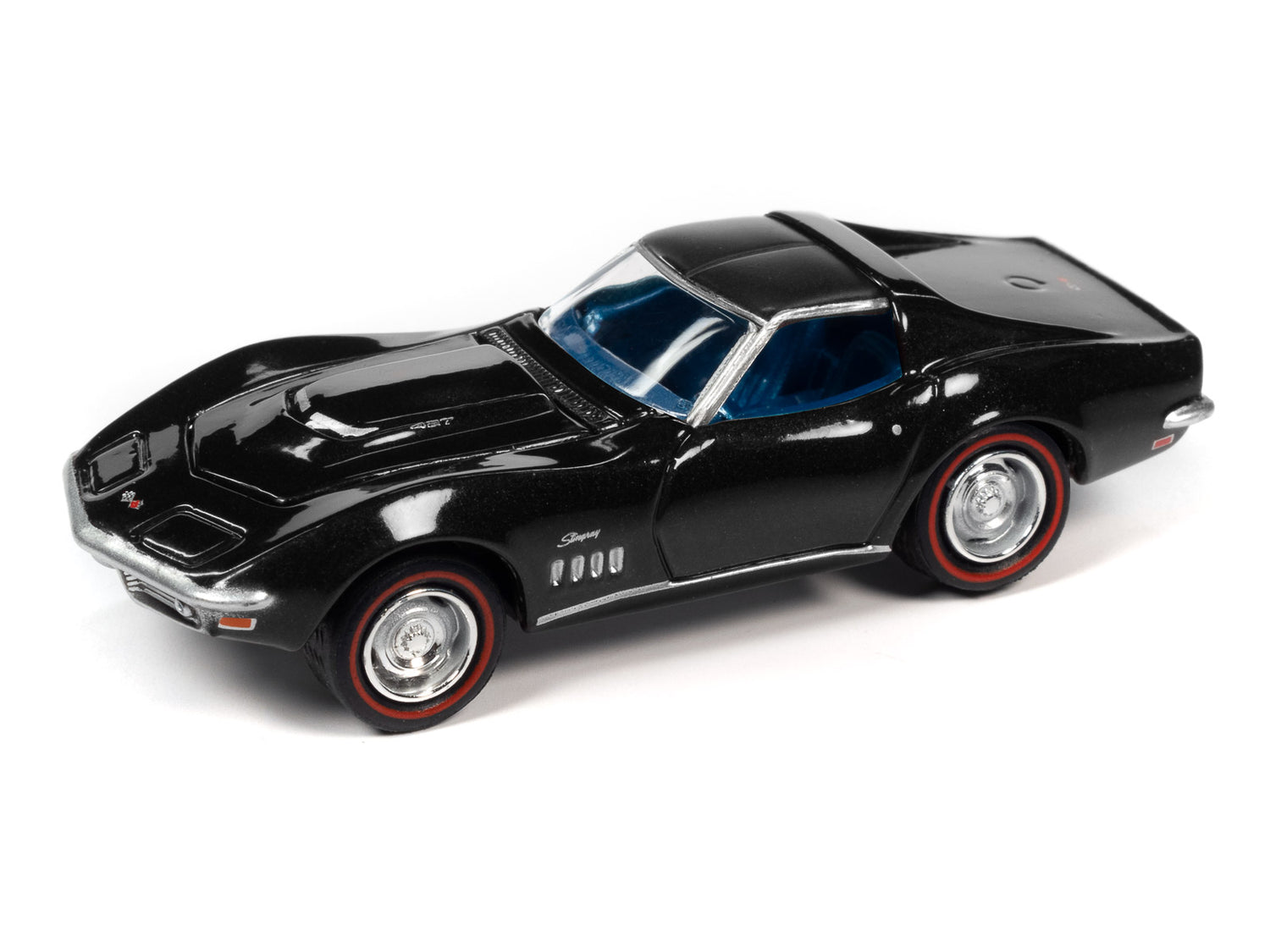 Johnny Lightning Muscle Cars 1969 Chevrolet Corvette (MCACN) (Gloss Black) 1:64 Scale Diecast