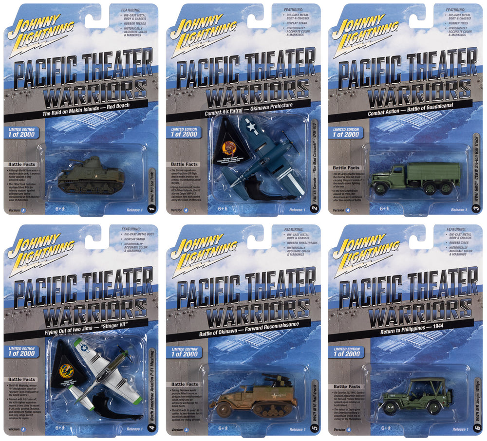 Johnny Lightning Military 2022 Release 1 Set A (6-Piece Sealed Case) Diecast