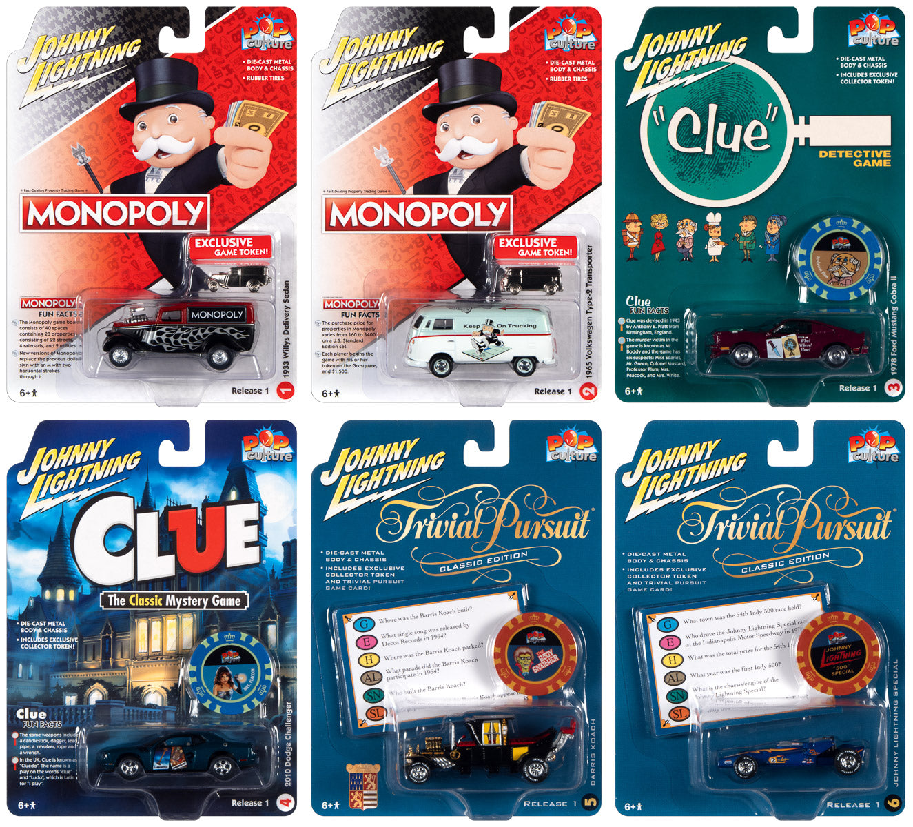 Johnny Lightning Pop Culture 2021 Release 1 (6-Car Sealed Case) 1:64 Diecast