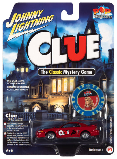 Johnny Lightning Modern Clue 2000 Ford Mustang (Miss Scarlet) 1:64 Scale Diecast