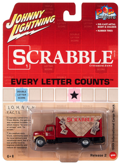 Johnny Lightning Scrabble 1999 International Cargo Truck 1:64 Scale Diecast