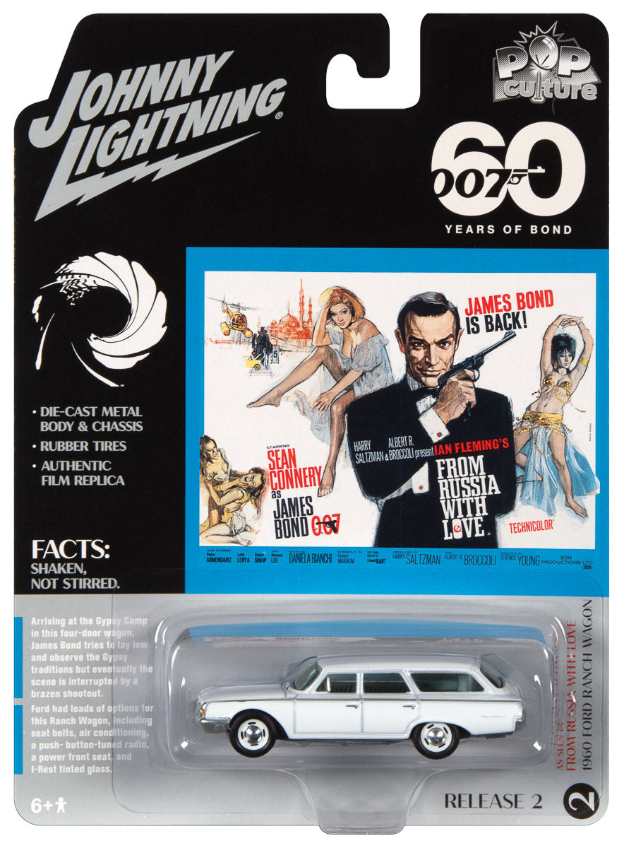 Johnny Lightning James Bond 1960 Ford Ranch Wagon (From Russia With Love) 1:64 Scale Diecast