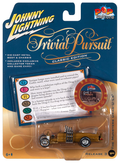 Johnny Lightning Trivia Pursuit Barris Drag-U-La w/Poker Chip 1:64 Scale Diecast