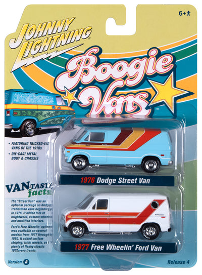 Johnny Lightning 2021 Release 4 Boogie Vans Version A (2-Pack) 1:64 Scale Diecast