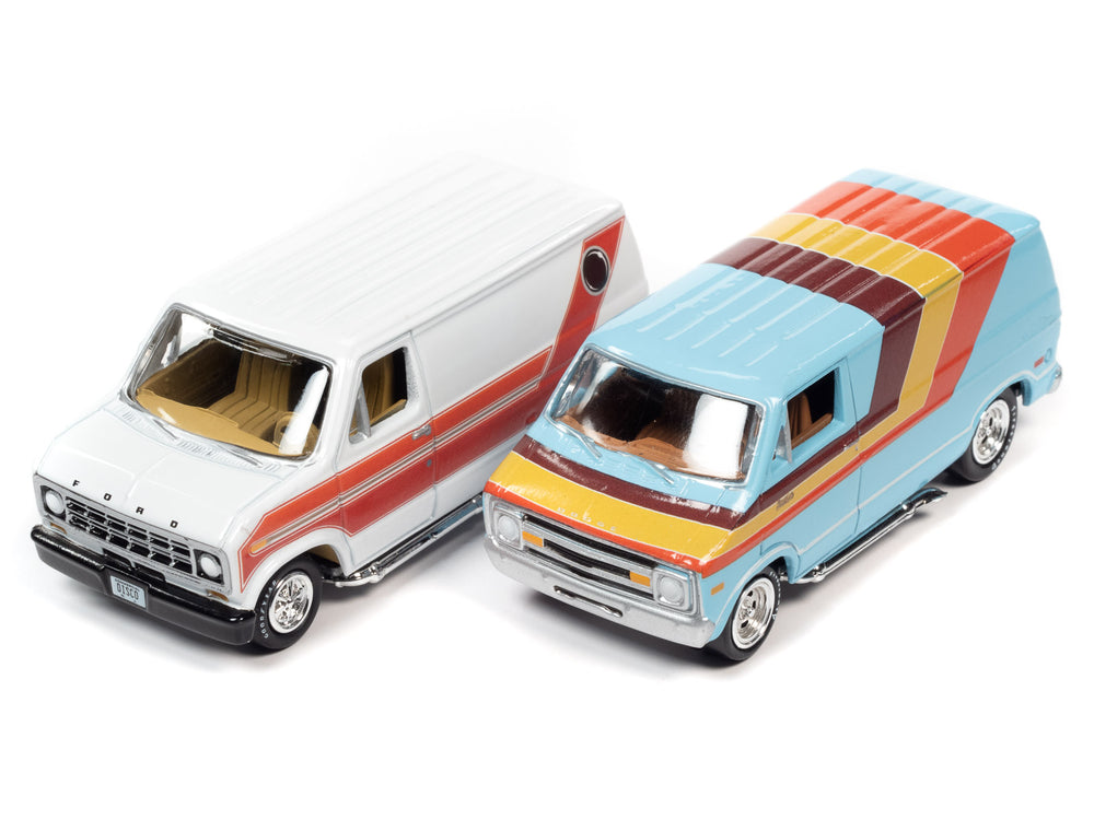 Johnny Lightning 2021 Release 4 Boogie Vans Version A (2-Pack) 1:64 Scale Diecast