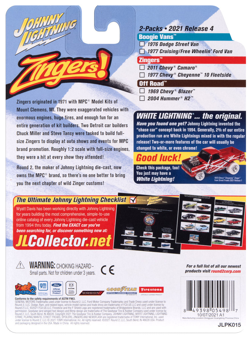 Johnny Lightning 2021 Release 4 Zingers Version B (2-Pack) 1:64 Scale Diecast