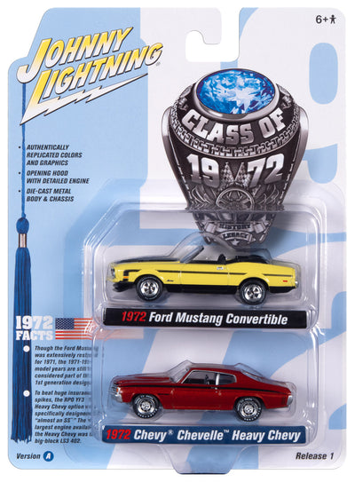 Johnny Lightning 2022 Release 1 Class of 1972 A (2-Pack) 1:64 Scale Diecast