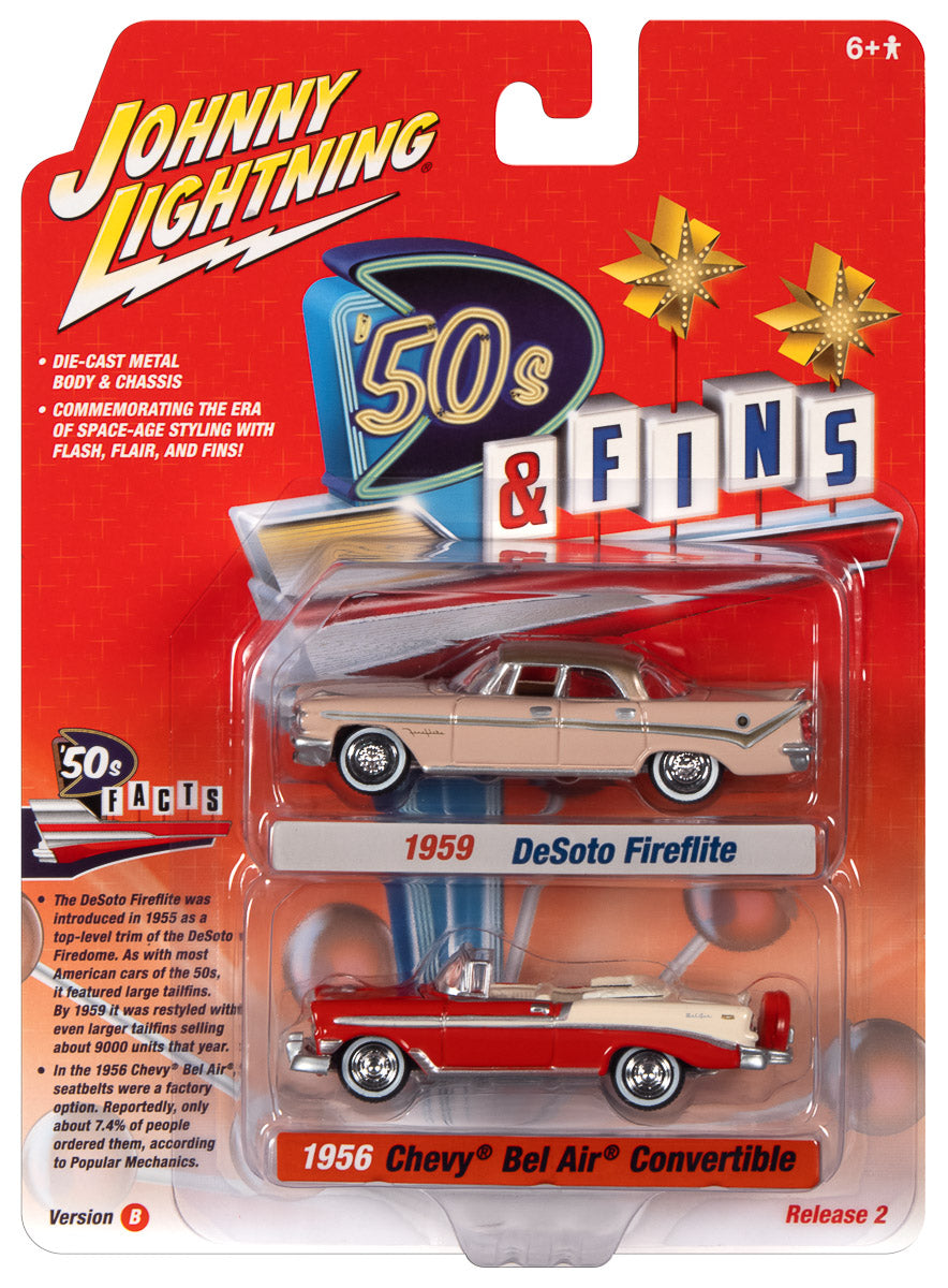 Johnny Lightning 2022 Release 2 50's & Fins Version B (2-Pack) 1