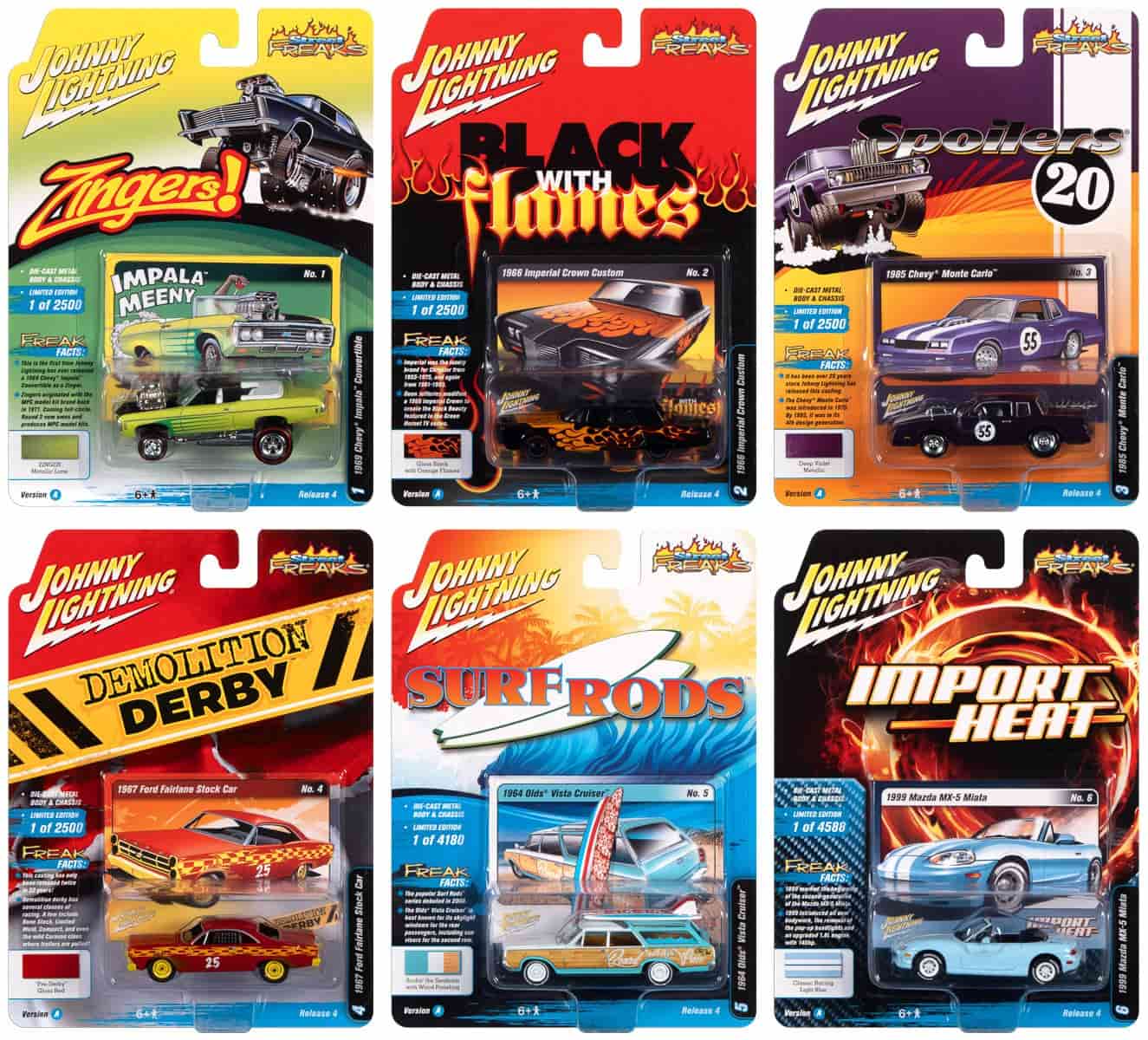 Johnny Lightning Street Freaks 2020 Release 4 Set A (6-Car