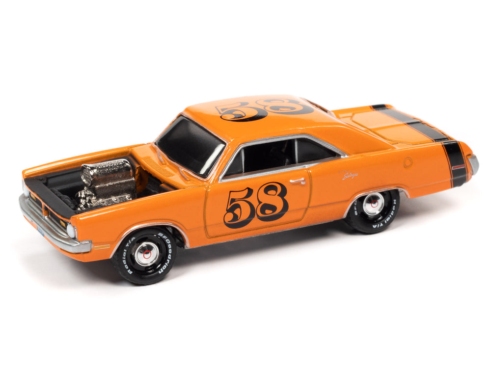 Johnny Lightning Street Freaks 1970 Dodge Dart (Spoilers) (Metallic Red-Orange w/Black Stripe) 1:64 Scale Diecast