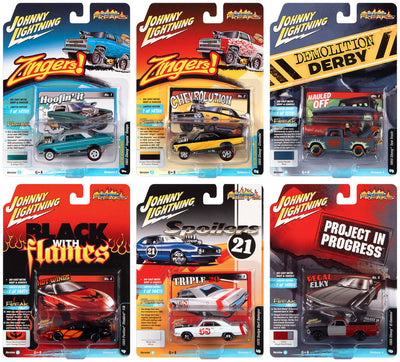 Johnny Lightning Street Freaks 2021 Release 4 Set A (6-Car Sealed Case) 1:64 Scale Diecast