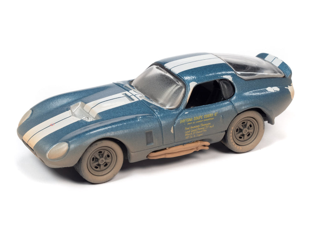 Johnny Lightning Street Freaks 1964 Shelby Cobra Daytona (Barn Finds) ( Viking Blue Metallic w/Dusty Effect) 1:64 Scale Diecast