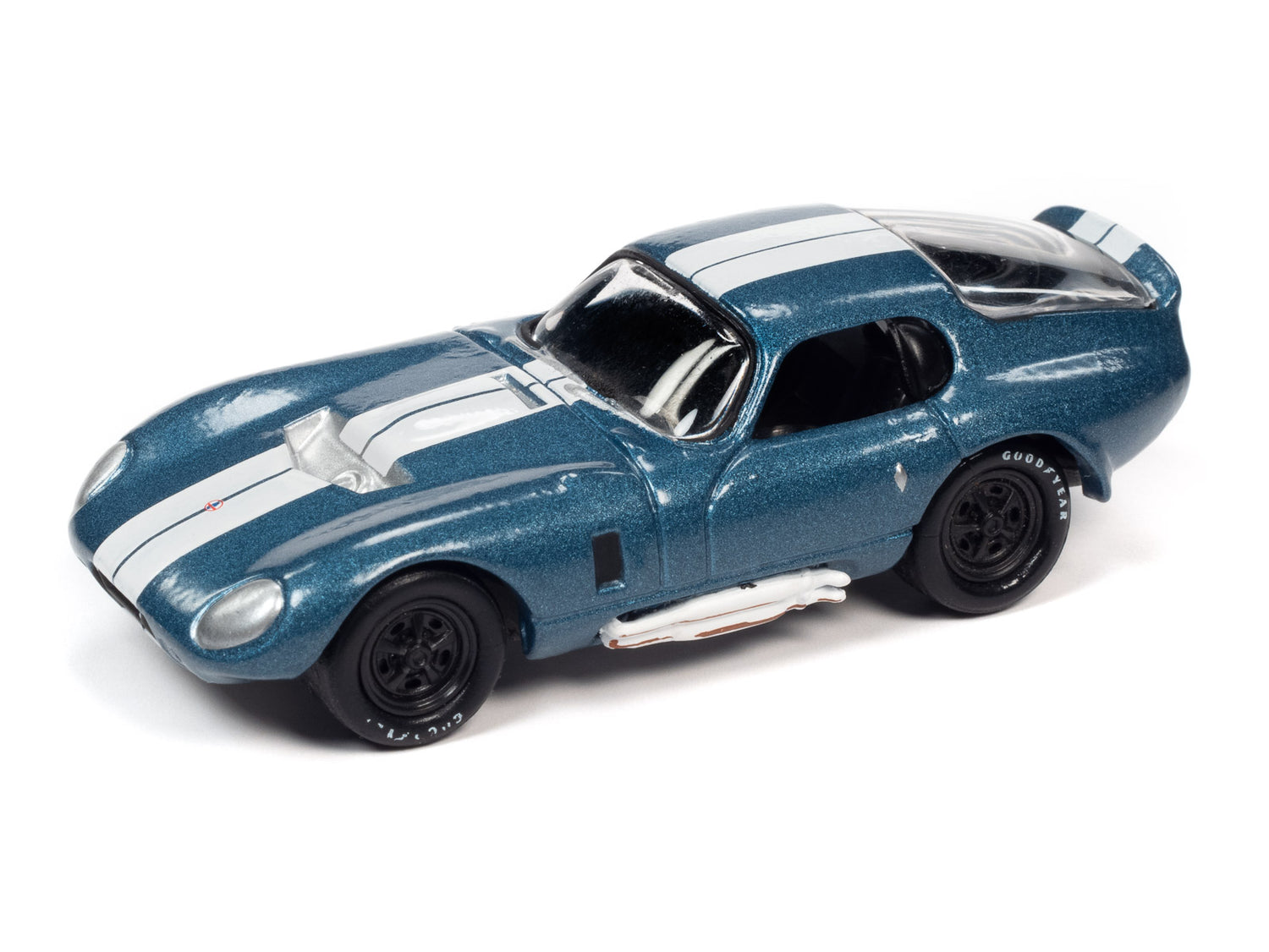 Johnny Lightning Street Freaks 1964 Shelby Cobra Daytona (Barn Finds) (Viking Blue Metallic w/White Stripes) 1:64 Scale Diecast