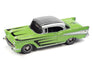 Johnny Lightning Street Freaks 1957 Chevrolet Bel Air (Kustomized) (Lime Metallic) 1:64 Scale Diecast