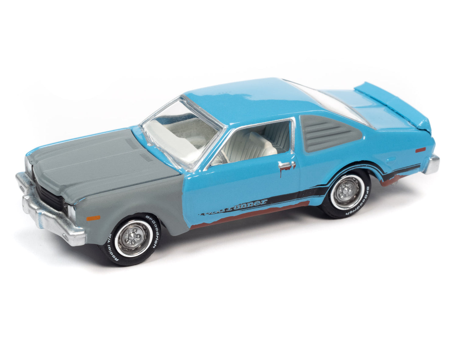 Johnny Lightning Street Freaks 1976 Plymouth Road Runner (Project in Progress) (Big Sky Blue & Primer Gray) 1:64 Scale Diecast