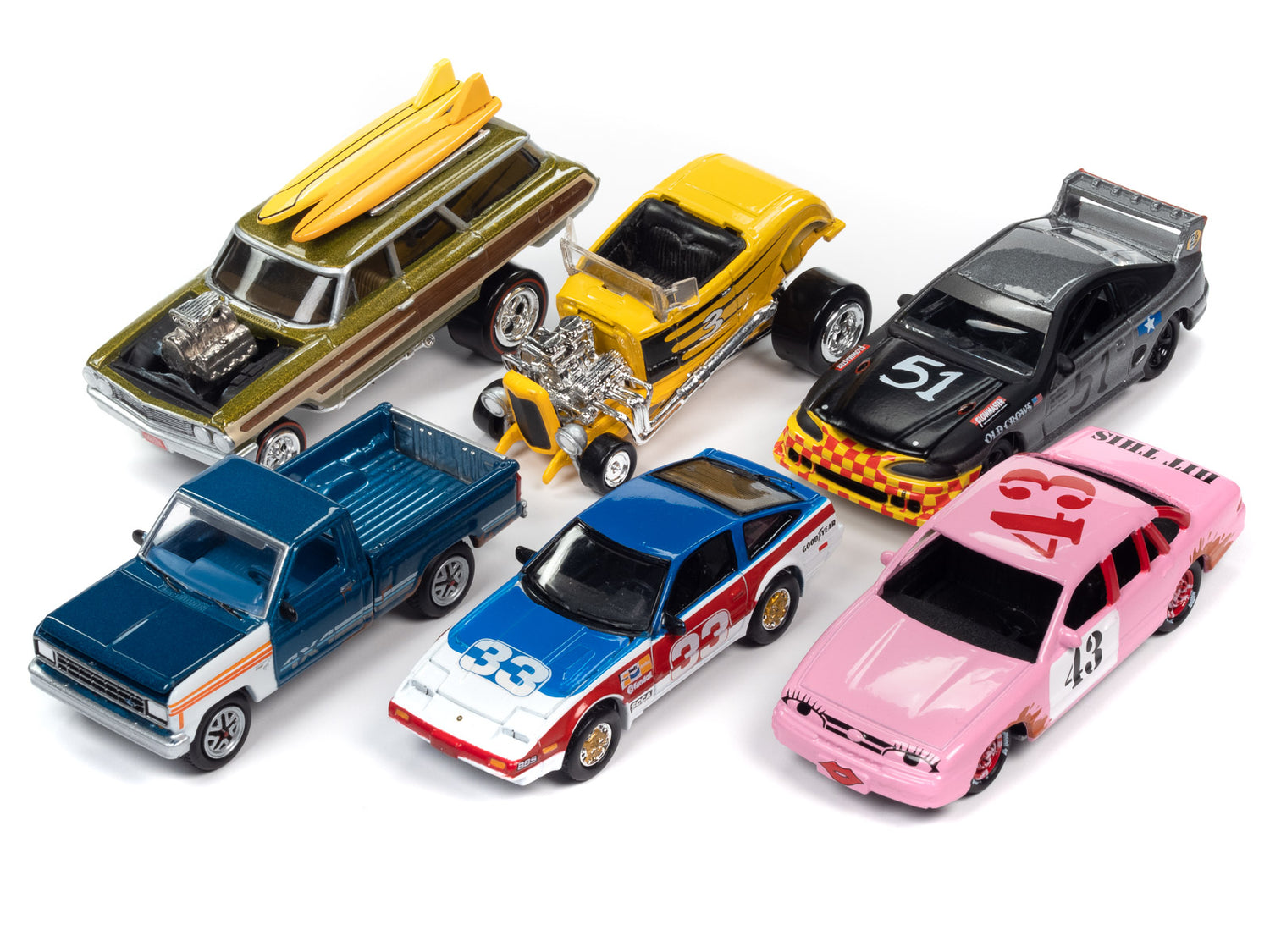 Johnny Lightning Street Freaks 2023 Release 1 Set A (6-Car Sealed Case) 1:64 Scale Diecast