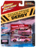 Johnny Lightning Street Freaks 1997 Ford Crown Victoria (Demolition Derby) (Cotton Candy Pink w/Derby Graphics) 1:64 Scale Diecast