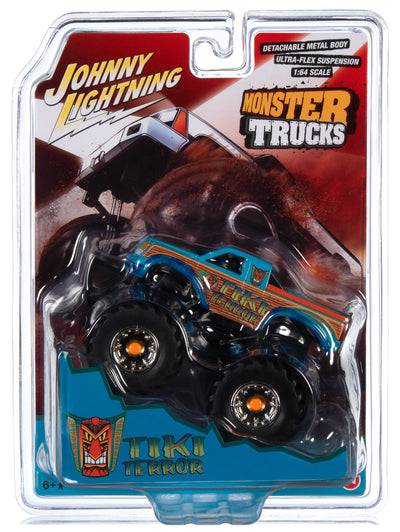 Johnny Lightning Monster Truck Tiki Terror (Black Tire Edition) 1:64 Scale Diecast