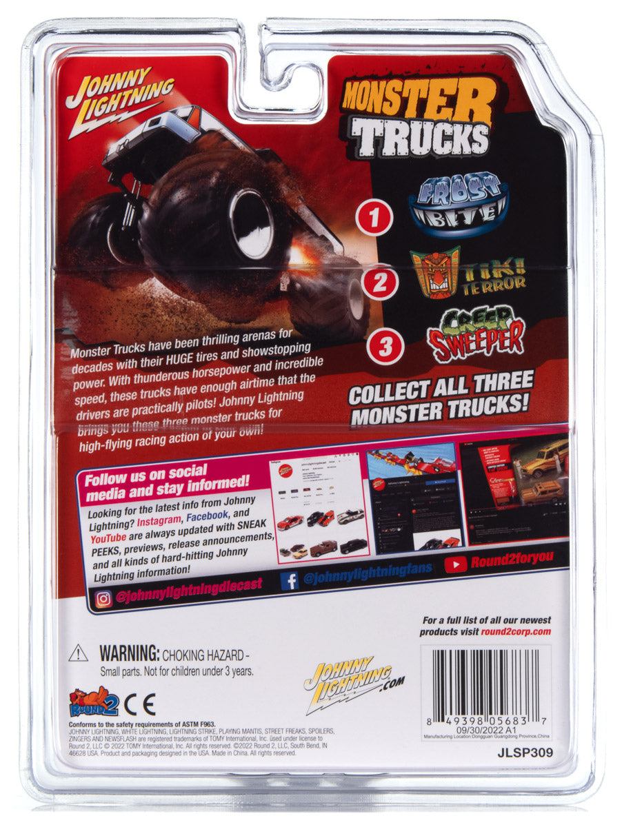 Johnny Lightning Monster Truck Tiki Terror (Black Tire Edition) 1:64 Scale Diecast