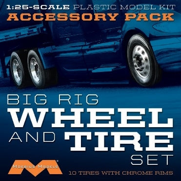 Moebius Semi Wheels-Tires (10 pk) 1:25 Scale