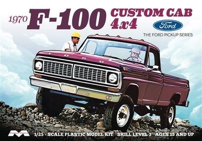 Moebius 1970 Ford F-100 Custom Cab 4x4 1:25 Scale Model Kit